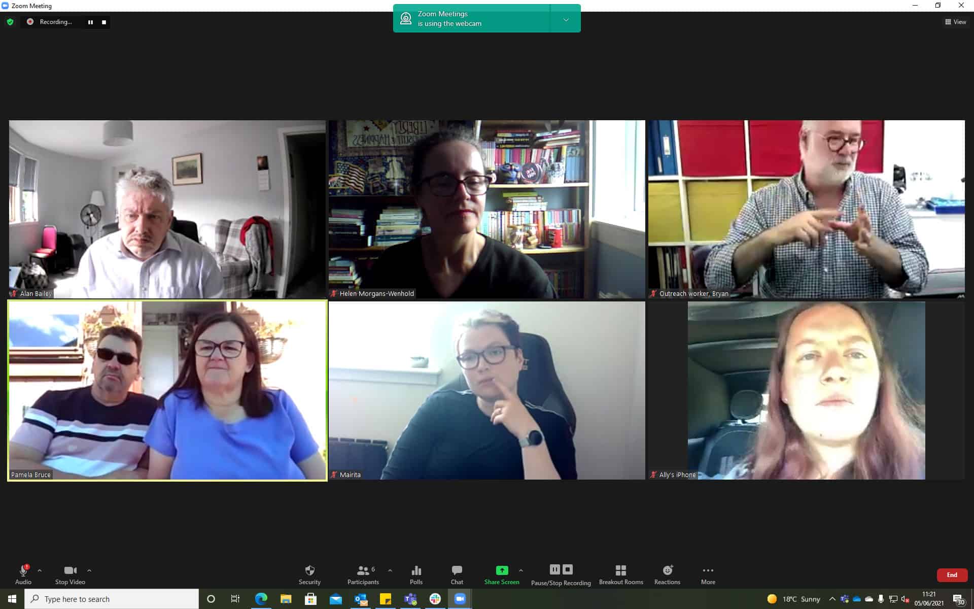 Virtual meeting discussing the BSL (Scotland) Act 2015 and its impact.